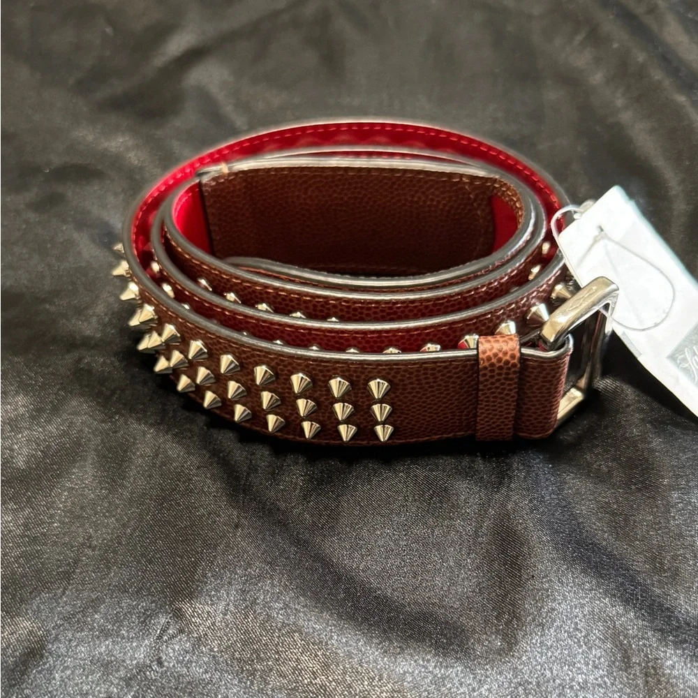 christian louboutin men loubi balmore spike belt eur 90/us 36 - Picture 4 of 4